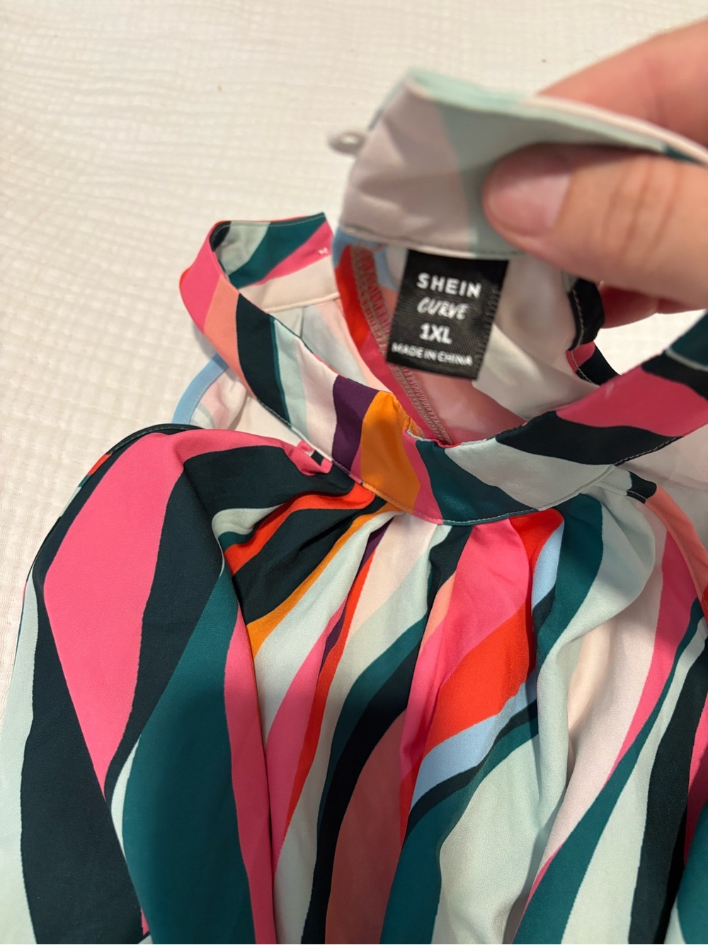 Multicolor Wave-Print Halter Dress - Picture 3 of 3